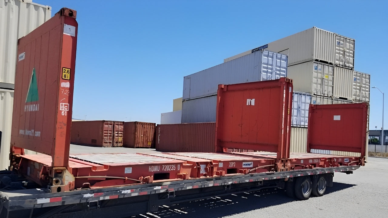 20Ft X 8Ft Used Flat Rack Shipping Containers image 5