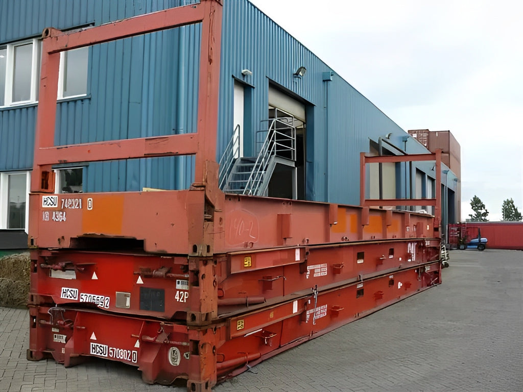 40Ft X 8Ft Used Flat Rack Shipping Container image 3
