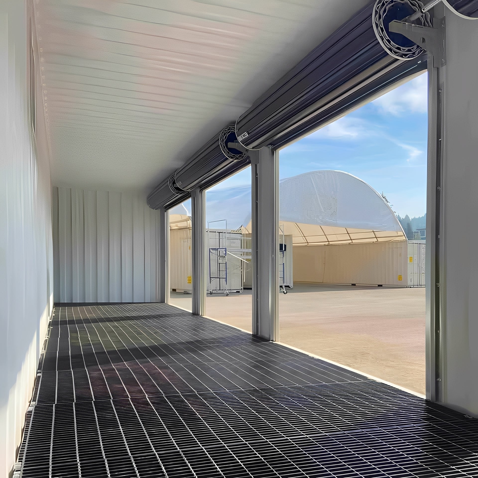 40ft High Cube Shipping Container With 4 Roll-Up Doors image 1