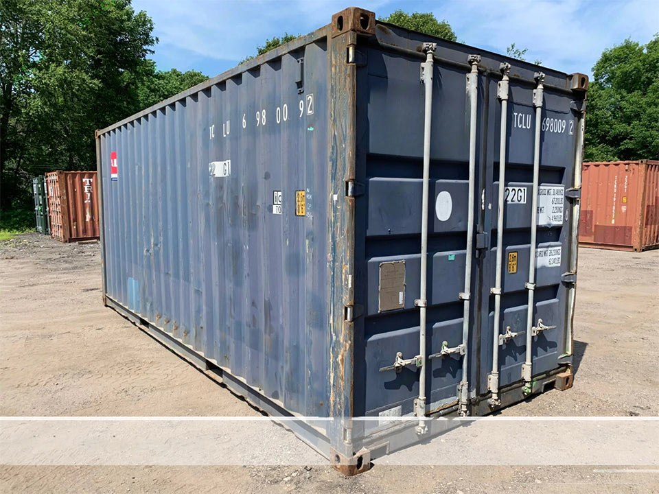 ′ Tall –Used Shipping / Storage Container-Wind and Watertight – Blue