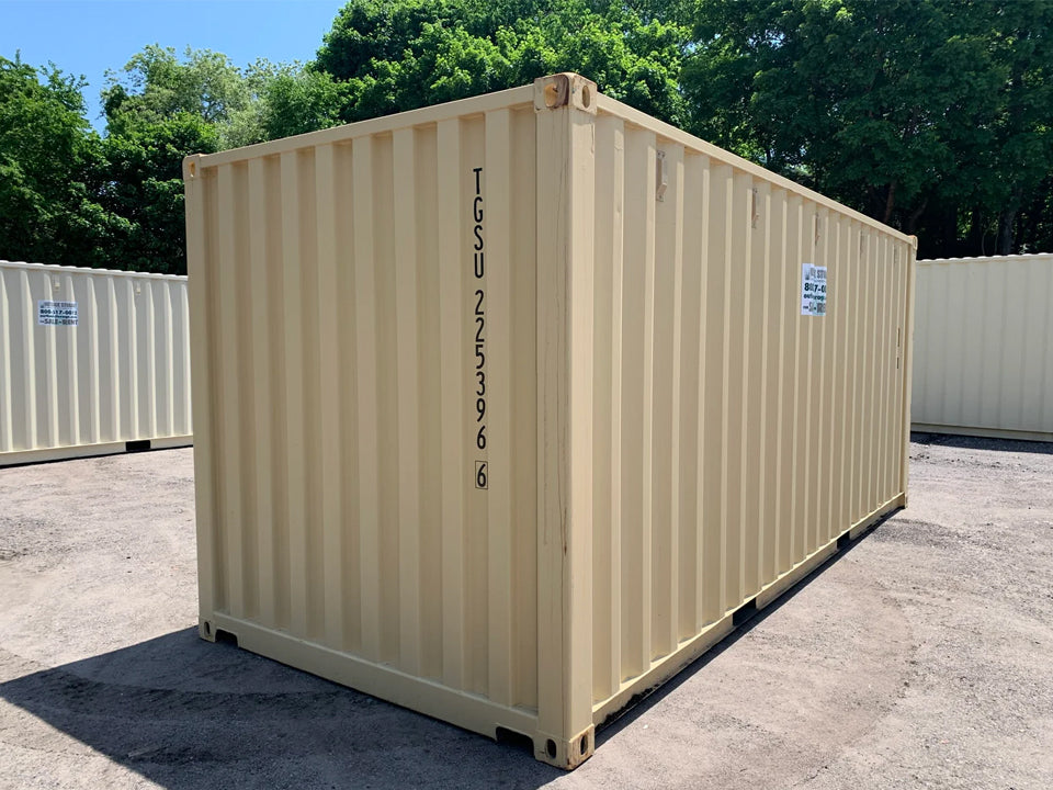 New 20' x 8' x 8.5' shipping container, wind and watertight, perfect for storage or transportation.
