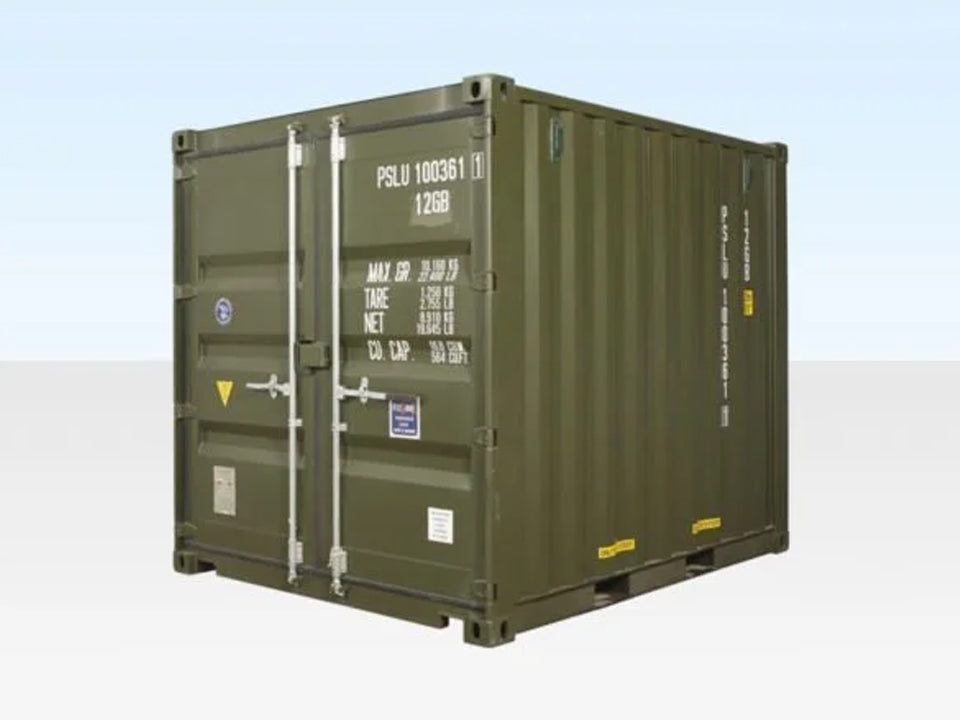 10Ft X 8Ft Shipping Container (One Trip) – Green