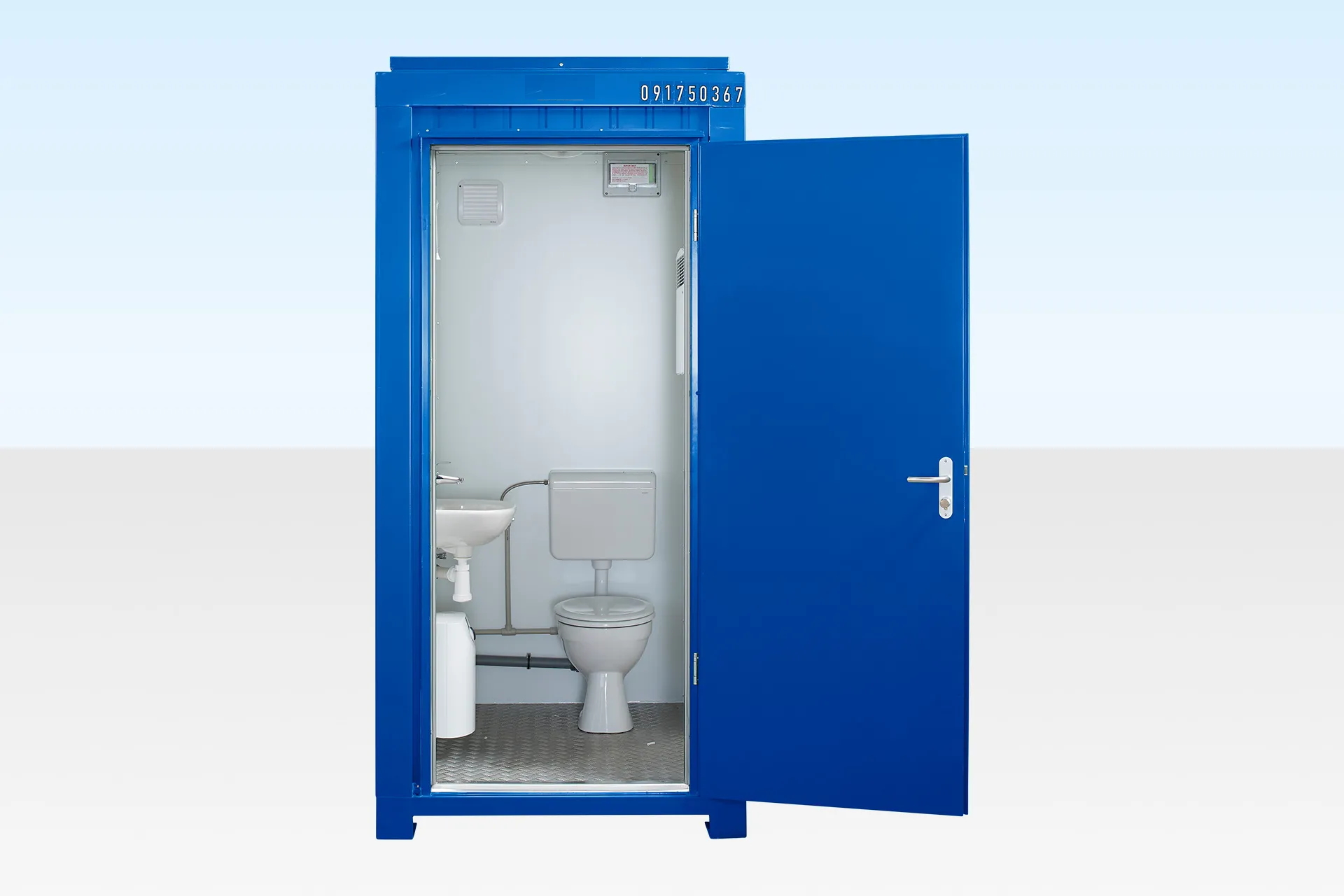 5Ft x 4Ft Single Mains Toilet (Blue) image 0