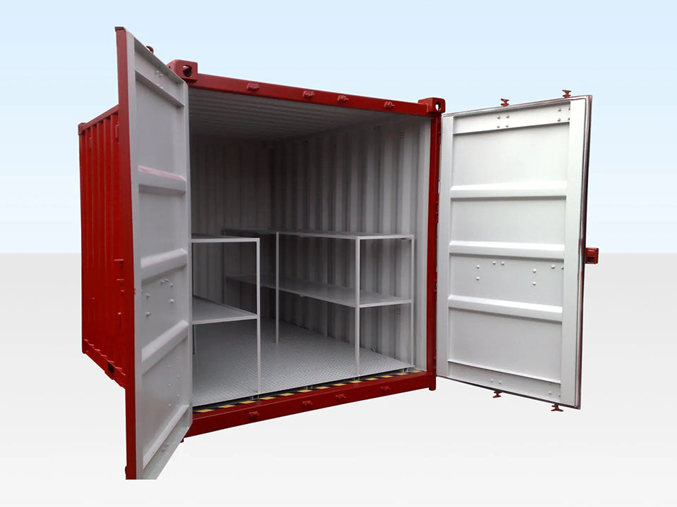 10 x 8ft Flat Floor Bunded Store