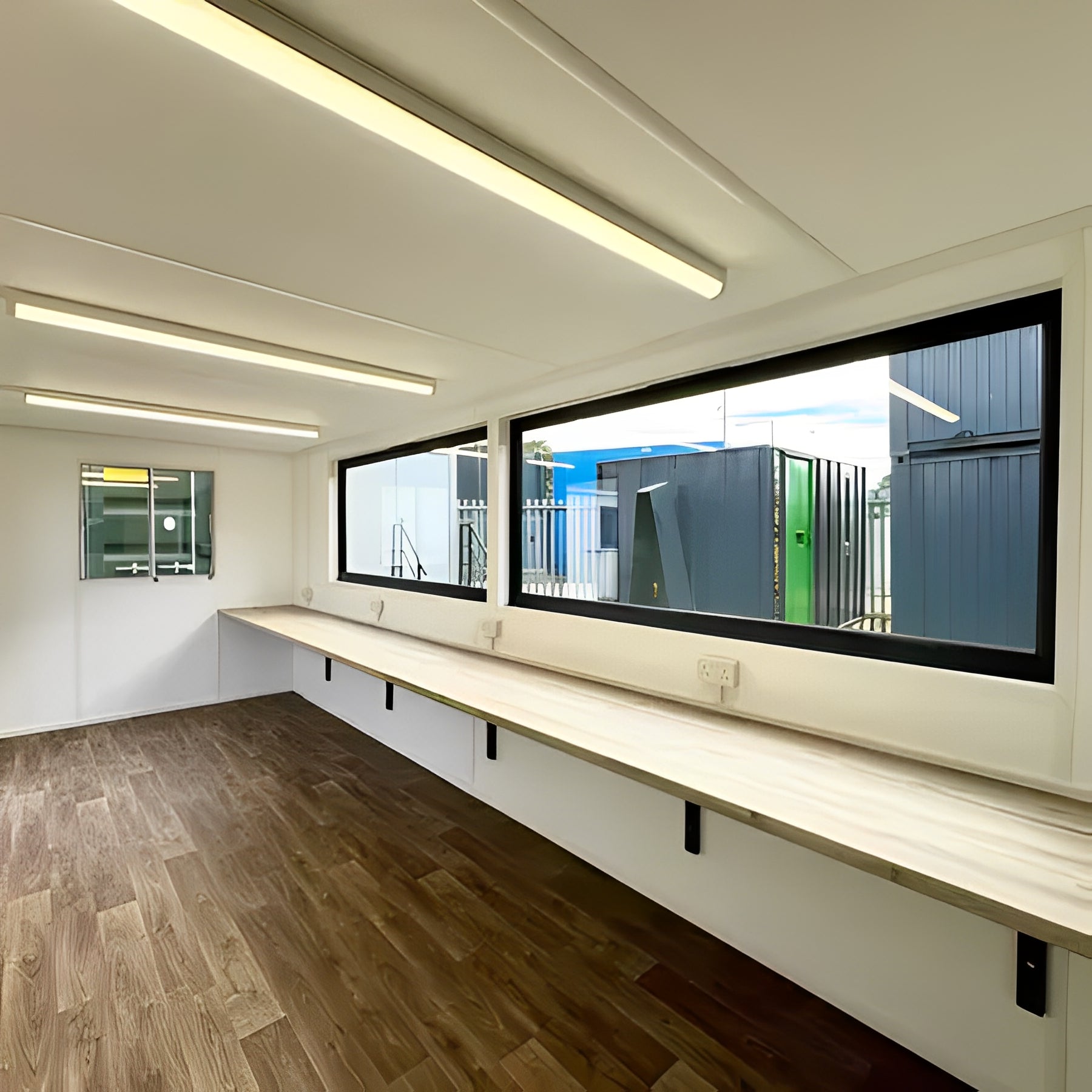 21ft x 8ft Custom Cabin Office / Canteen | Picture Windows | Portable Building image 7
