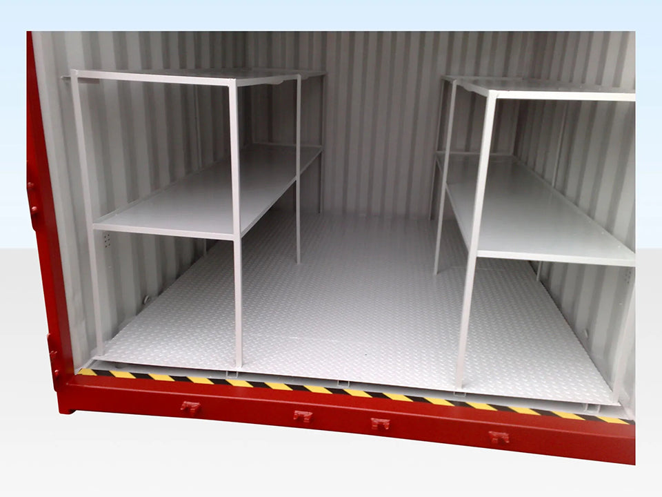 10 x 8ft Flat Floor Bunded Store