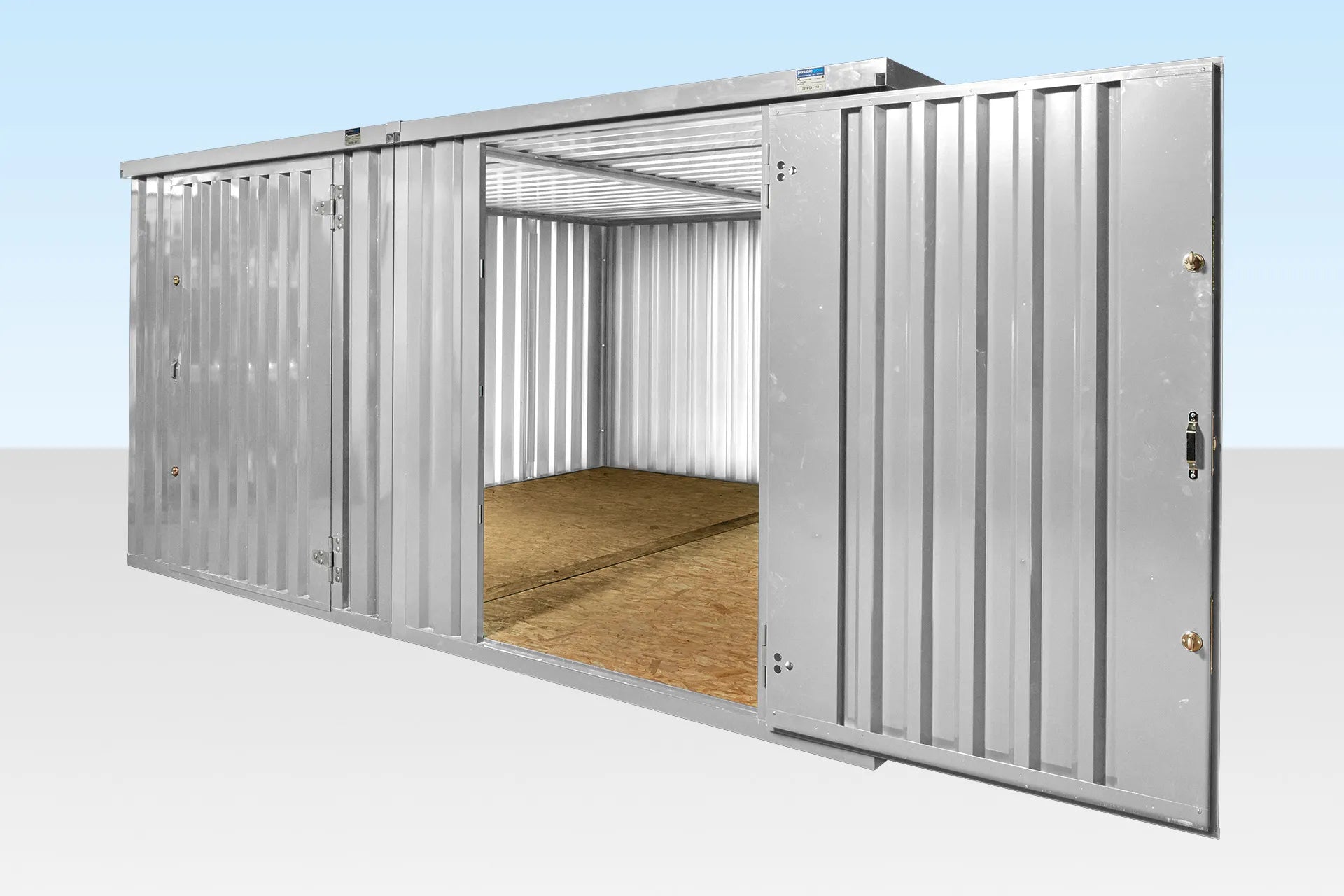 3M X 4.2M Side Linked Flat Pack Container Bundle (Galvanised) image 1