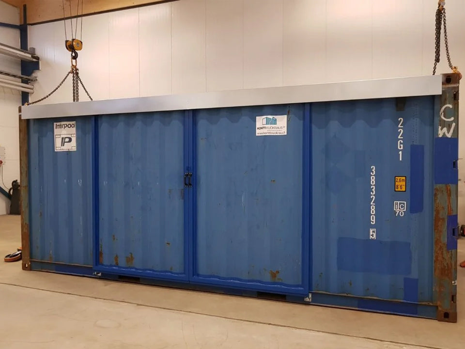 20ft Hi Cube Container (9′ 6″ high) suitable for IBC storage Sliding Door