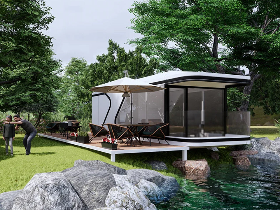 Mobile capsule House Furnished Cabin Homes Villa House 40ft Container Homes Capsule Office Pod