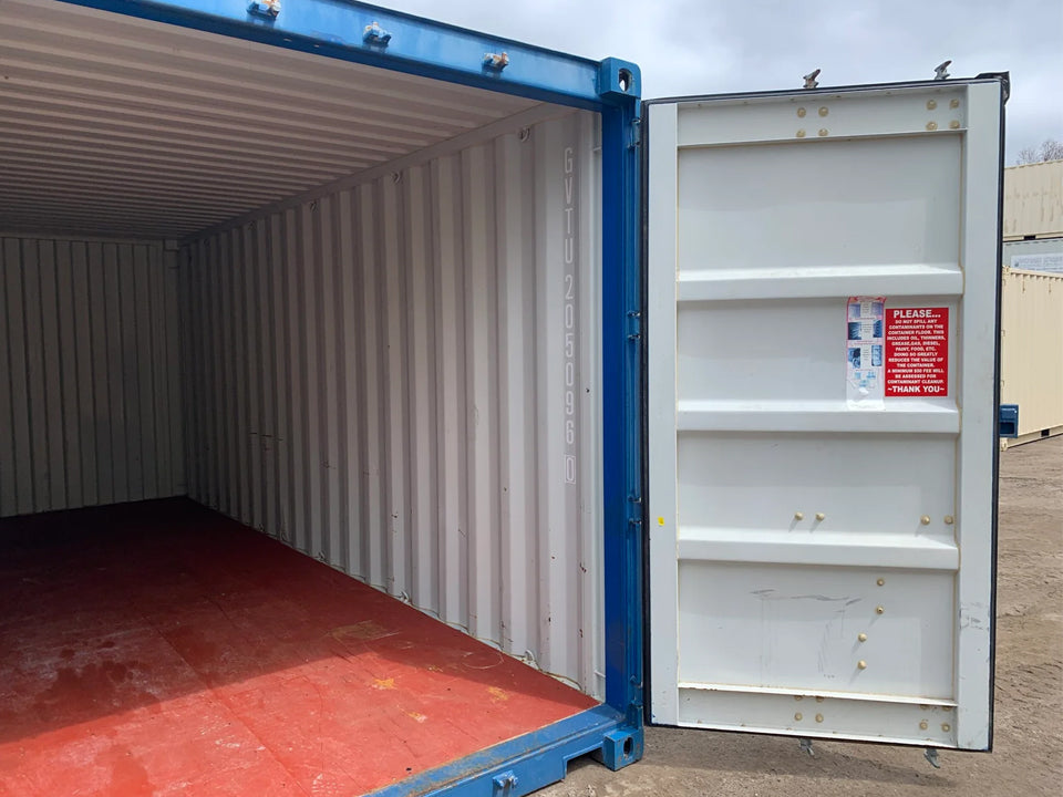 20′ x 8′ x 8.5′ Tall– Wind and Watertight Off Rent Used Shipping / Storage Container – Blue
