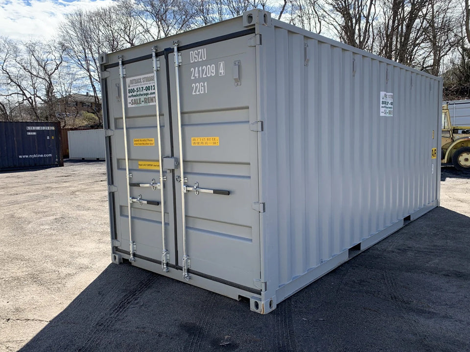 20′ x 8′ x 8.5′ Tall – New Double Door Shipping/Storage Container – Wind and Watertight–Gray