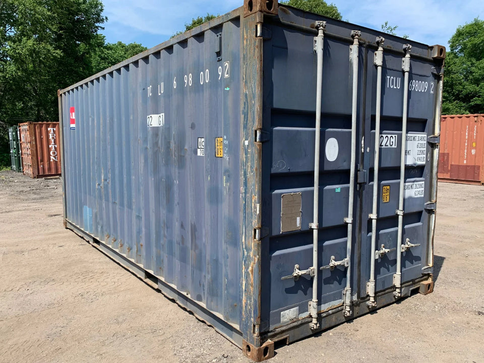 20′ x 8′ x 8.5′ Tall –Used Shipping / Storage Container-Wind and Watertight – Blue