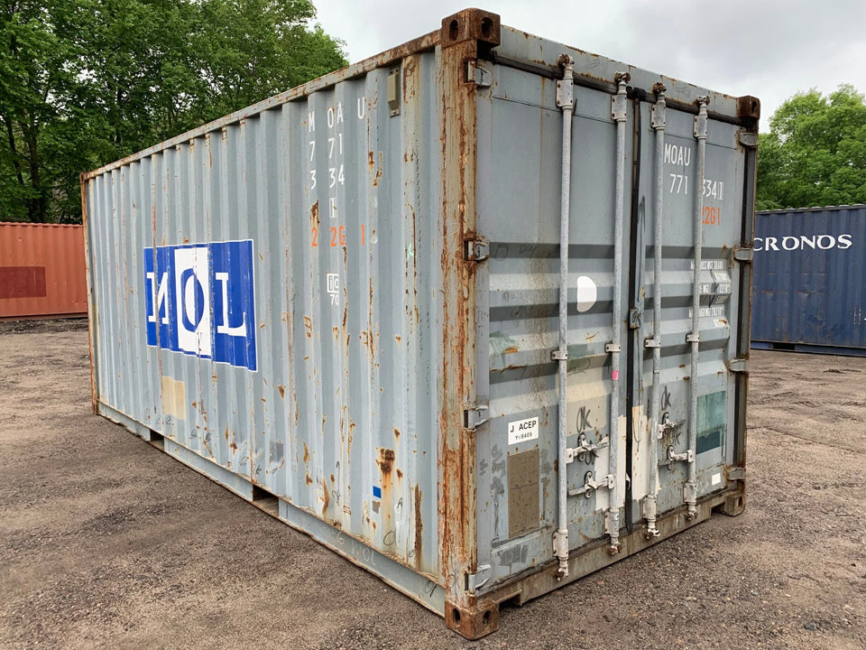 20′ x 8′ x 8.5′ Tall –Used Shipping / Storage Container-Wind and Watertight – Blue
