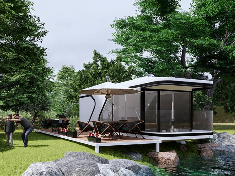 Mobile capsule House Furnished Cabin Homes Villa House 40ft Container Homes Capsule Office Pod