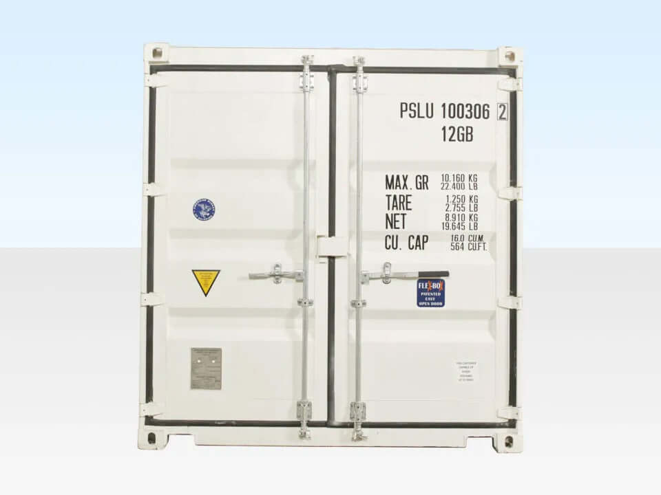 10ft x 8ft Shipping Container (One Trip) White (RAL 9003)