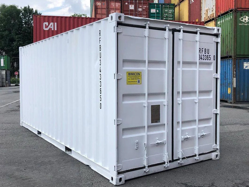 20ft Shipping Container (One Trip) White (RAL 9003)