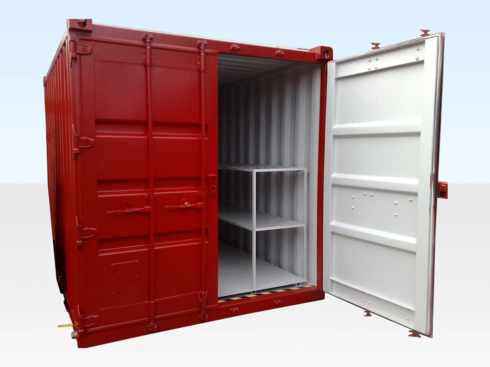 10 x 8ft Flat Floor Bunded Store