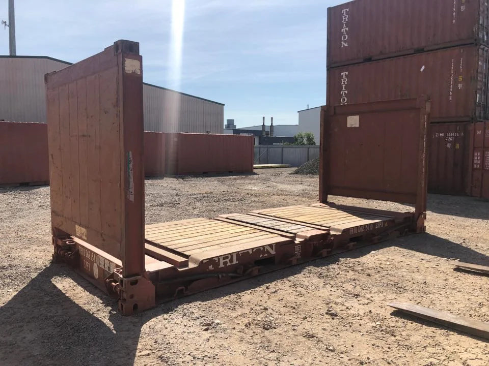 40Ft X 8Ft Used Flat Rack Shipping Container