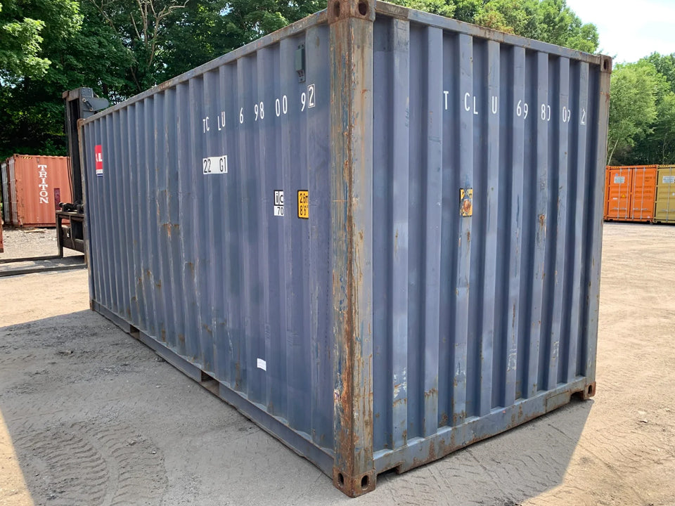 20′ x 8′ x 8.5′ Tall –Used Shipping / Storage Container-Wind and Watertight – Blue