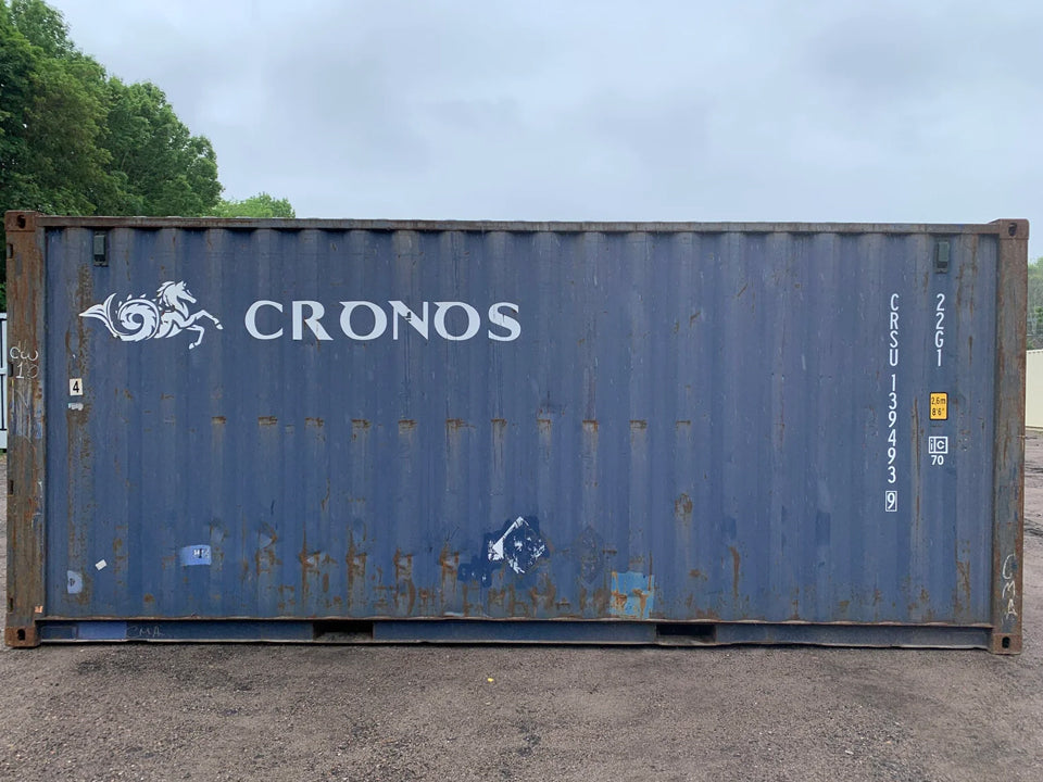 20′ x 8′ x 8.5′ Tall –Used Shipping / Storage Container-Wind and Watertight – Blue