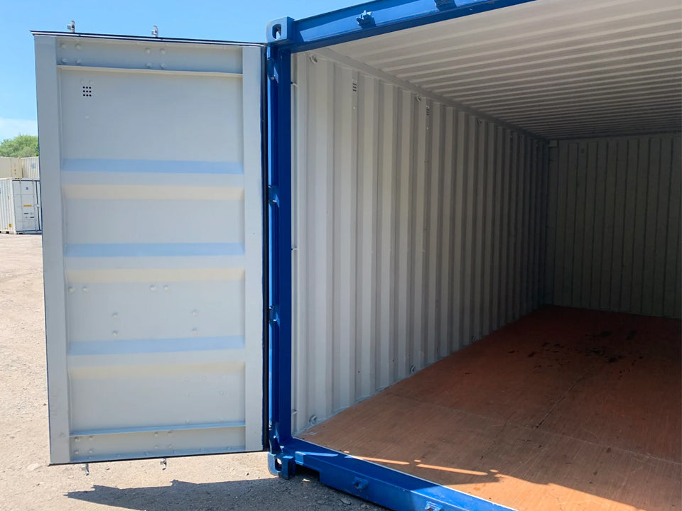 20′ x 8′ x 8.5′ Tall– New Shipping/Storage Container – Wind and Watertight – Blue