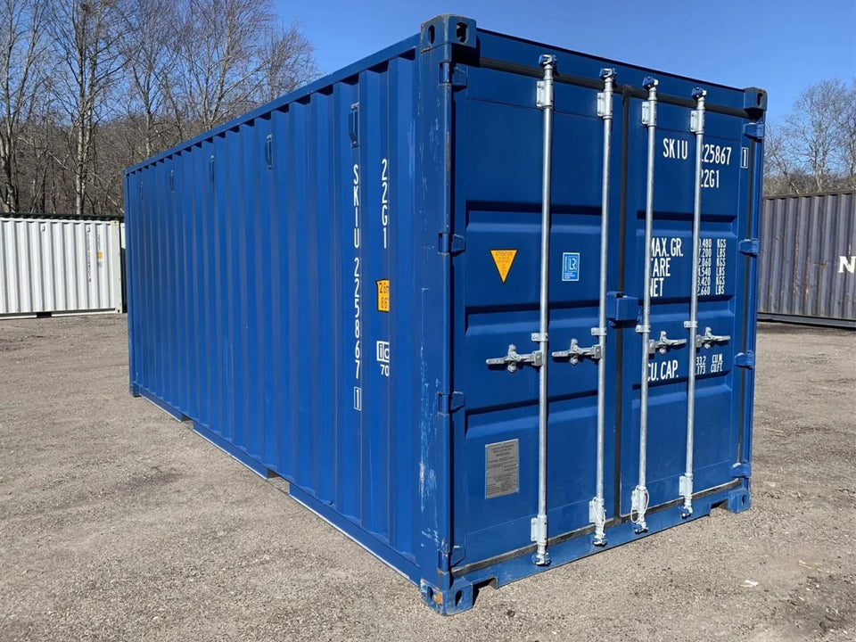20′ x 8′ x 8.5′ Tall– New Shipping/Storage Container – Wind and Watertight – Blue