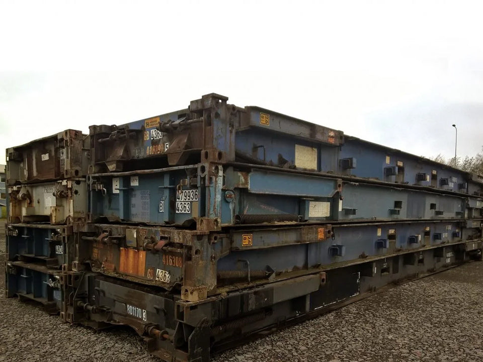 40ft x 8ft Used Shipping Container – Flat-Rack