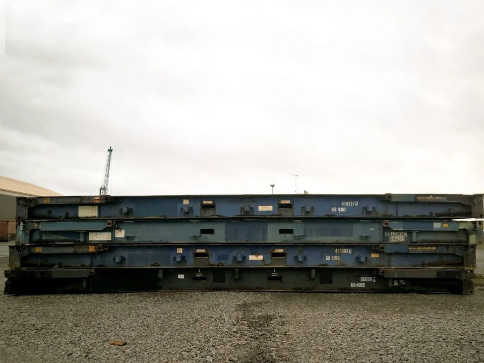 40ft x 8ft Used Shipping Container – Flat-Rack