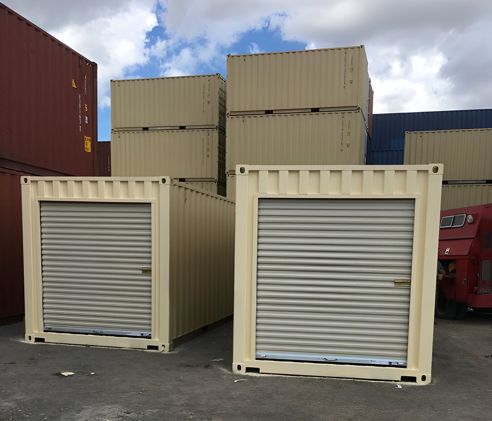 16Ft Storage Container With Roll-Up Door image 0