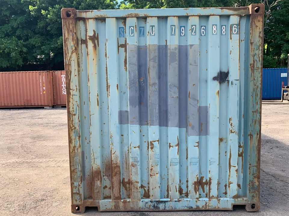 20′ x 8′ x 8.5′ Tall –Used Shipping / Storage Container-Wind and Watertight – Blue