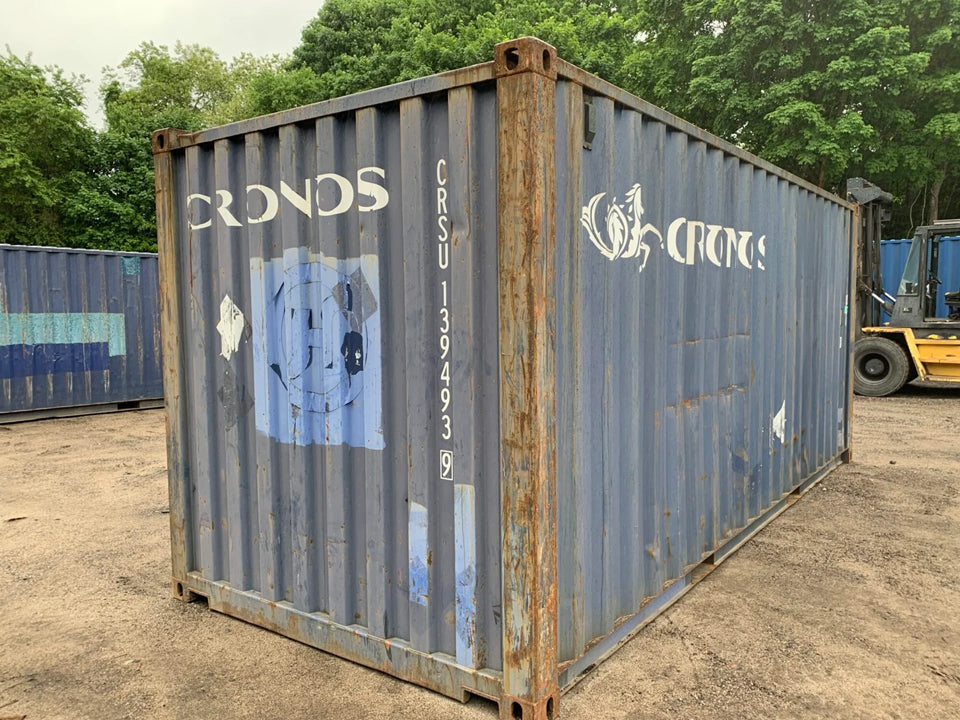 20′ x 8′ x 8.5′ Tall –Used Shipping / Storage Container-Wind and Watertight – Blue
