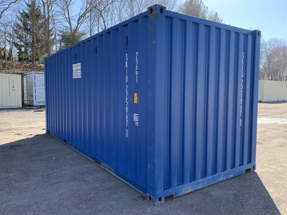 20′ x 8′ x 8.5′ Tall– New Shipping/Storage Container – Wind and Watertight – Blue