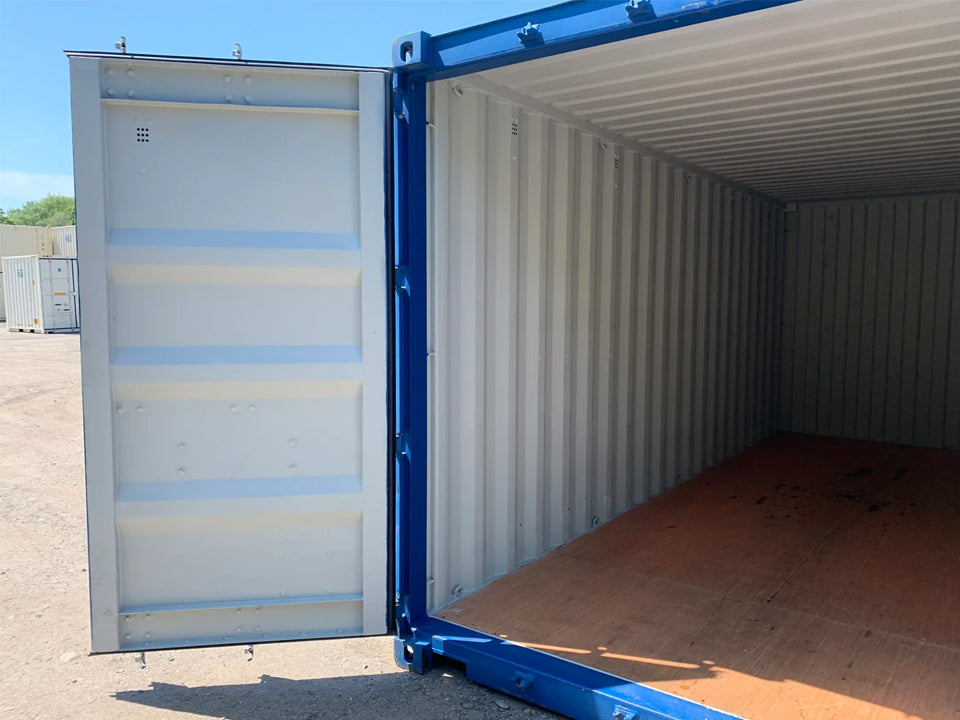 20′ x 8′ x 8.5′ Tall– New Shipping/Storage Container – Wind and Watertight – Blue