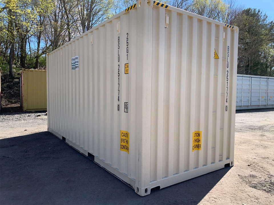 20′ x 8′ x 9.5′ Tall– New High Cube Shipping/Storage Container – Wind and Watertight – Beige