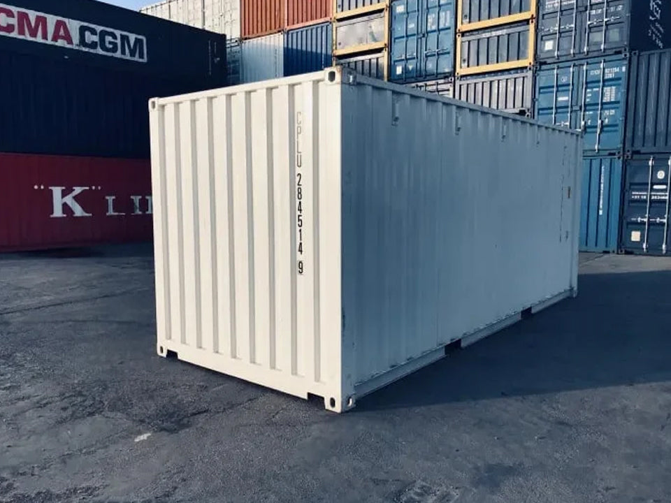 20ft Shipping Container (One Trip) White (RAL 9003)