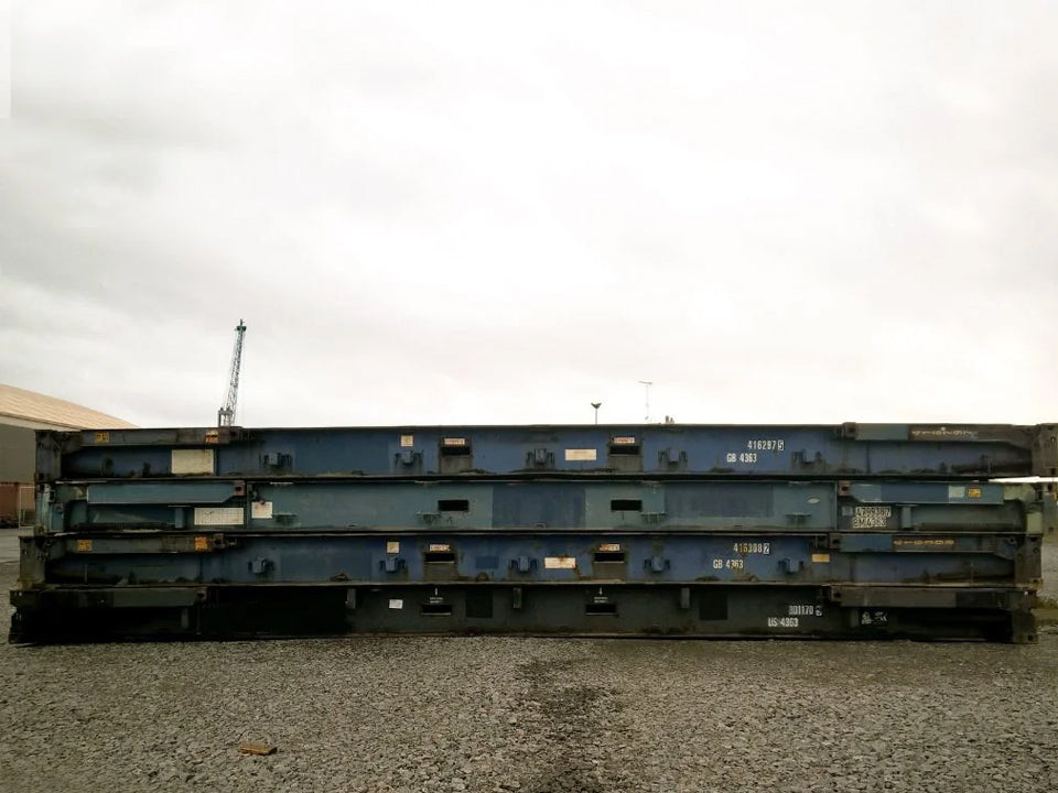 40ft x 8ft Used Shipping Container – Flat-Rack
