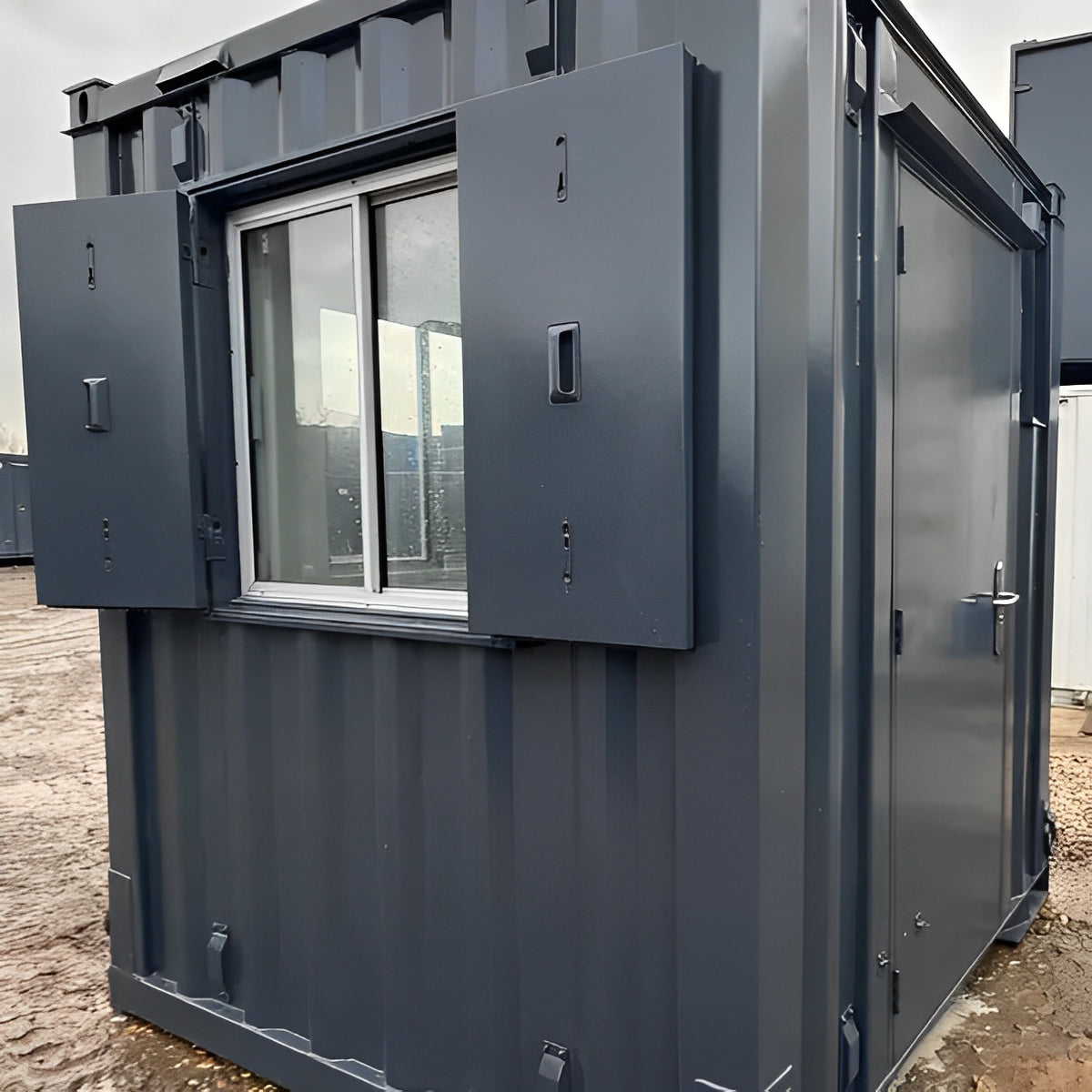 7Ft x 7Ft Shipping Container Office | Portable Building | Anti-Vandal Building image 0
