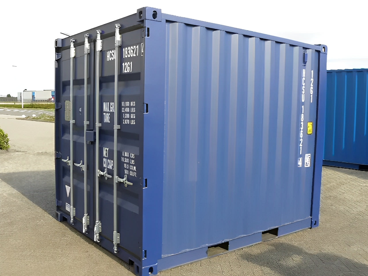 10Ft X 8Ft Shipping Container (One trip) – Blue image 0
