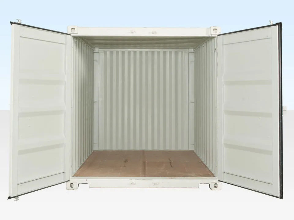 10ft x 8ft Shipping Container (One Trip) White (RAL 9003)