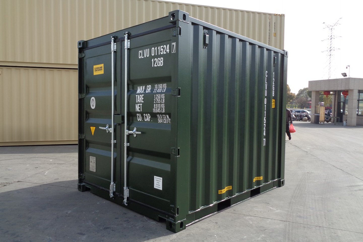8Ft One Trip Shipping Container (Green) image 0