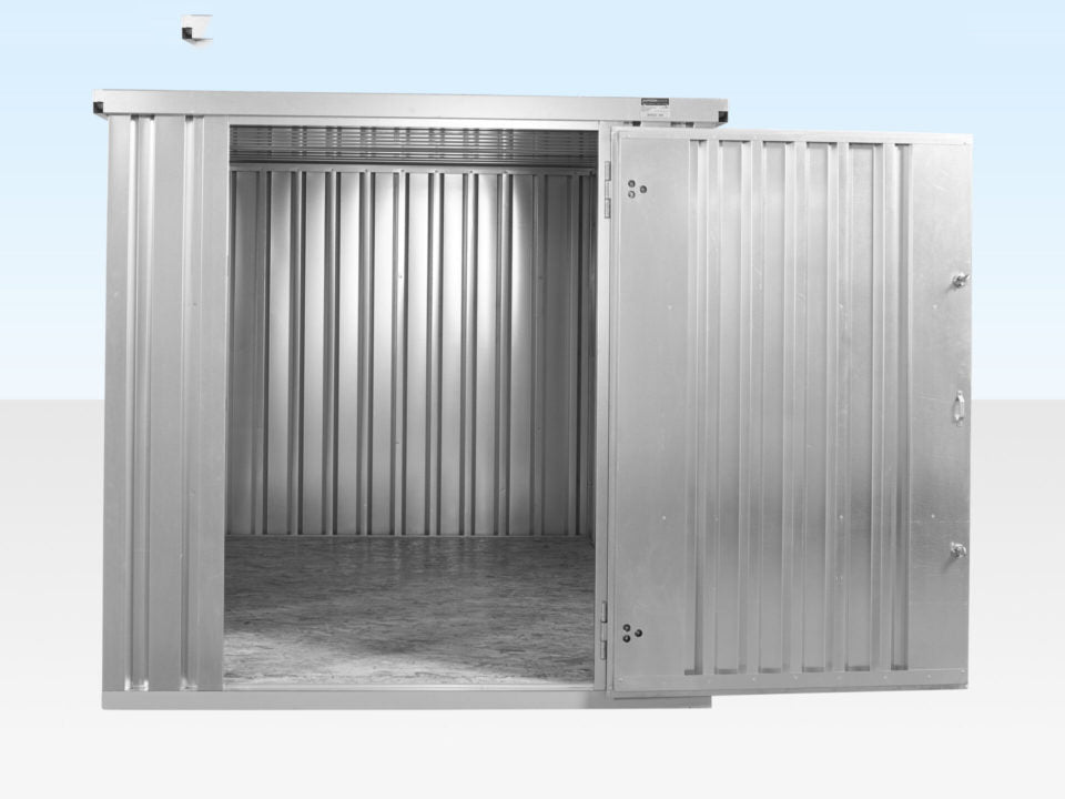 3M X 2.1M Flat Pack Storage Container – Galvanised