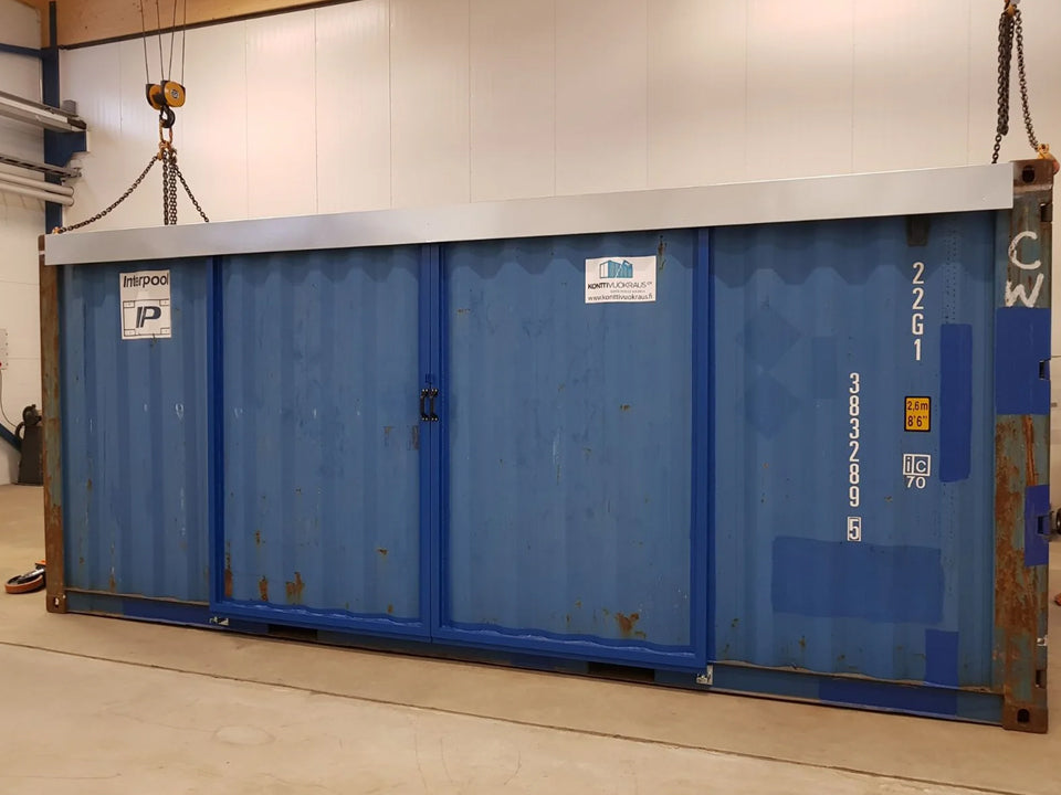 20ft Hi Cube Container (9′ 6″ high) suitable for IBC storage Sliding Door