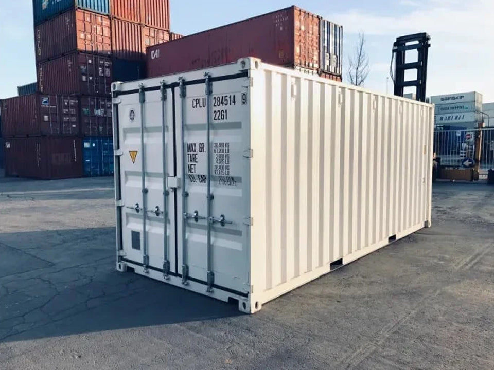 20ft Shipping Container (One Trip) White (RAL 9003)