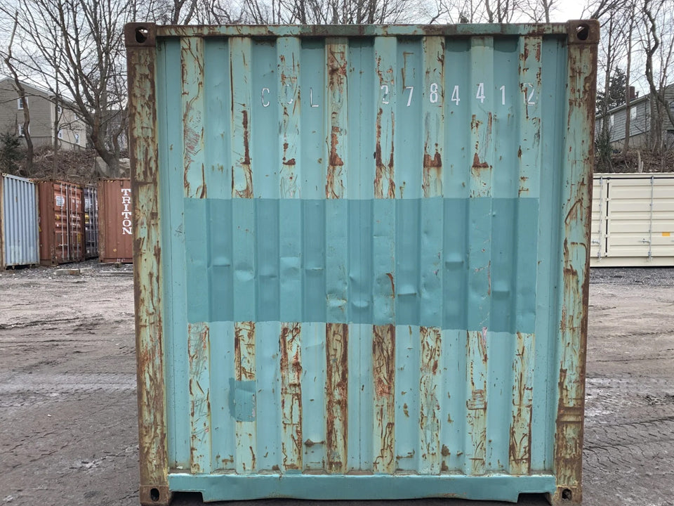 20′ x 8′ x 8.5′ Tall– AS IS Door Seals Show Light Used Shipping / Storage Container – Green