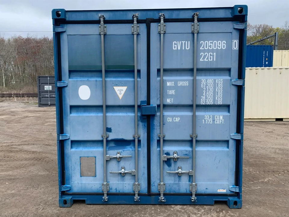 20′ x 8′ x 8.5′ Tall– Wind and Watertight Off Rent Used Shipping / Storage Container – Blue