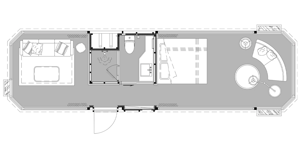 40ft prefabricated capsule home for sale