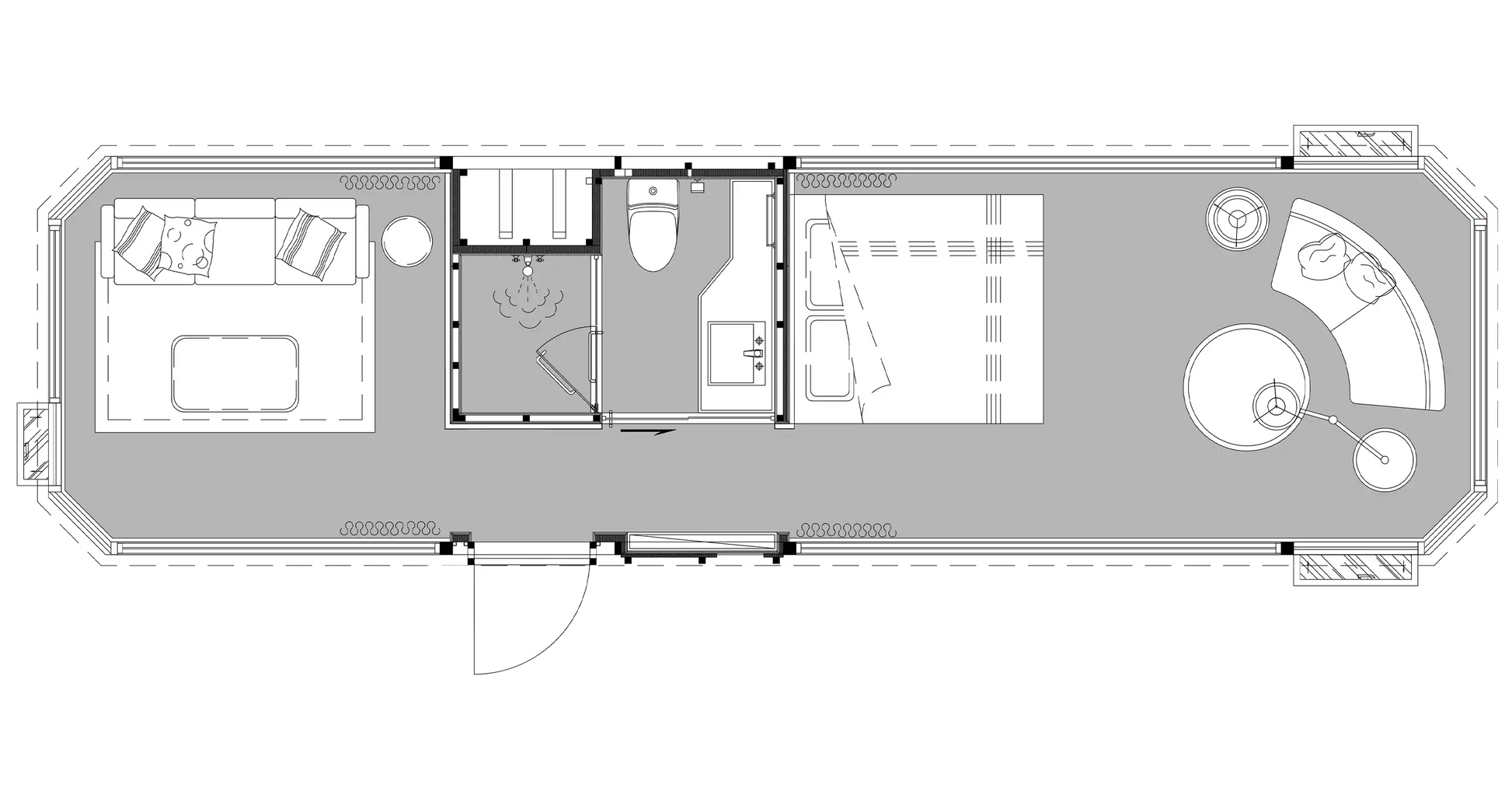 40ft prefabricated capsule home for sale