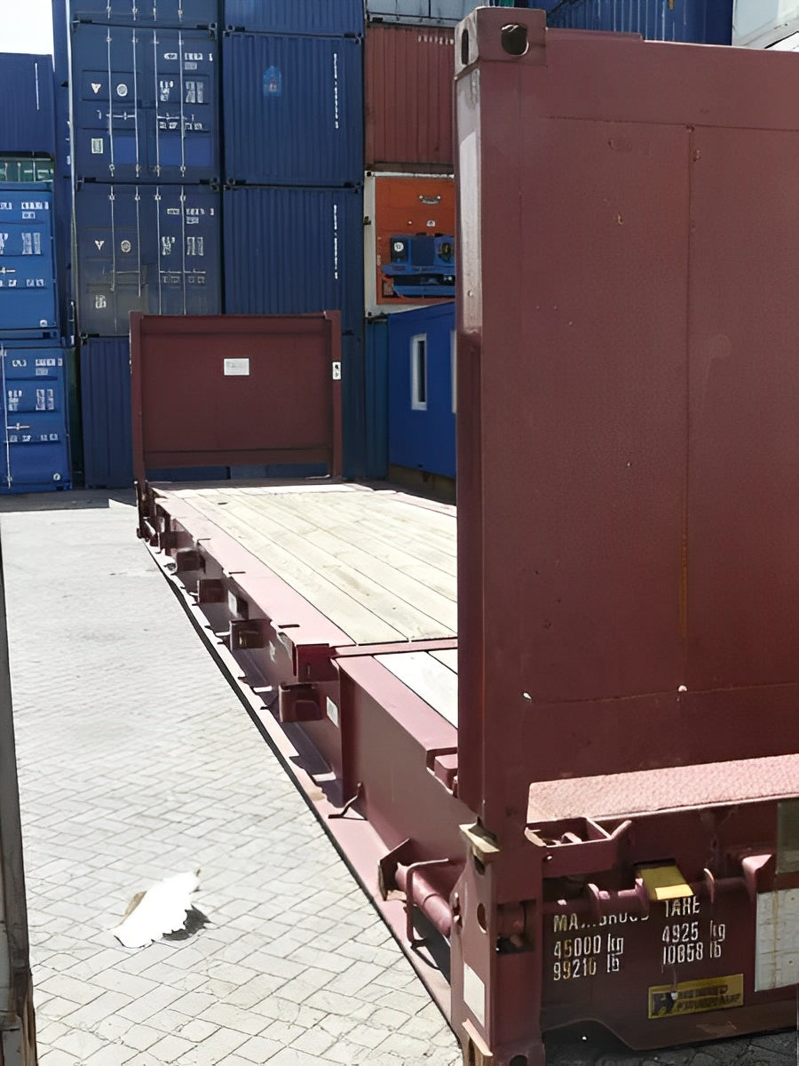 40Ft X 8Ft Used Flat Rack Shipping Container image 1