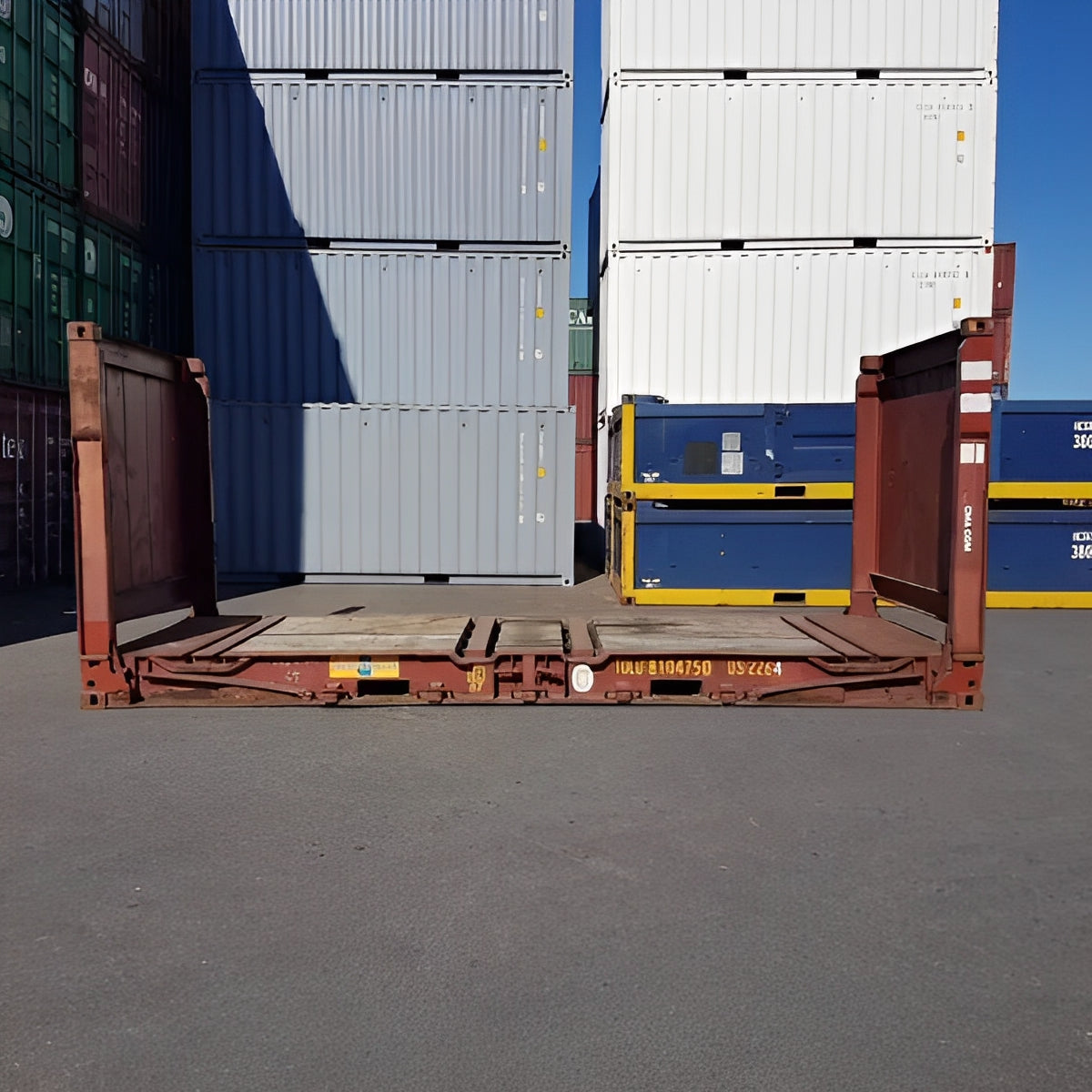 20Ft X 8Ft Used Flat Rack Shipping Containers image 1