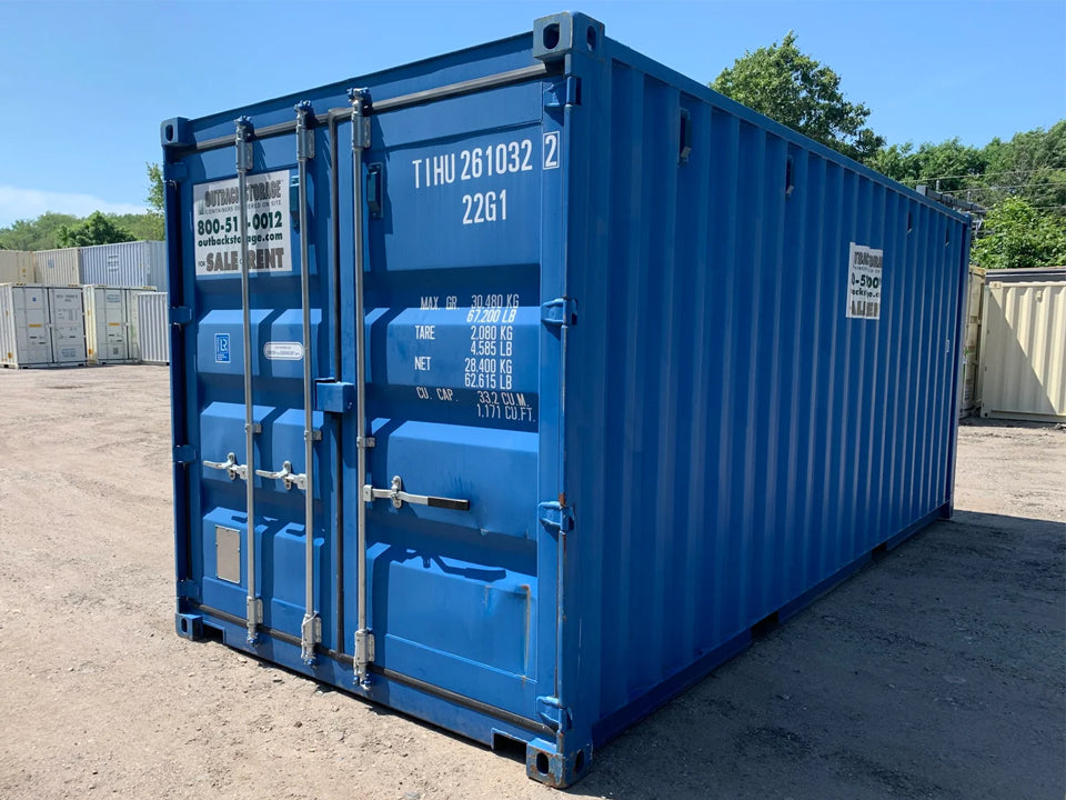20′ x 8′ x 8.5′ Tall– New Shipping/Storage Container – Wind and Watertight – Blue